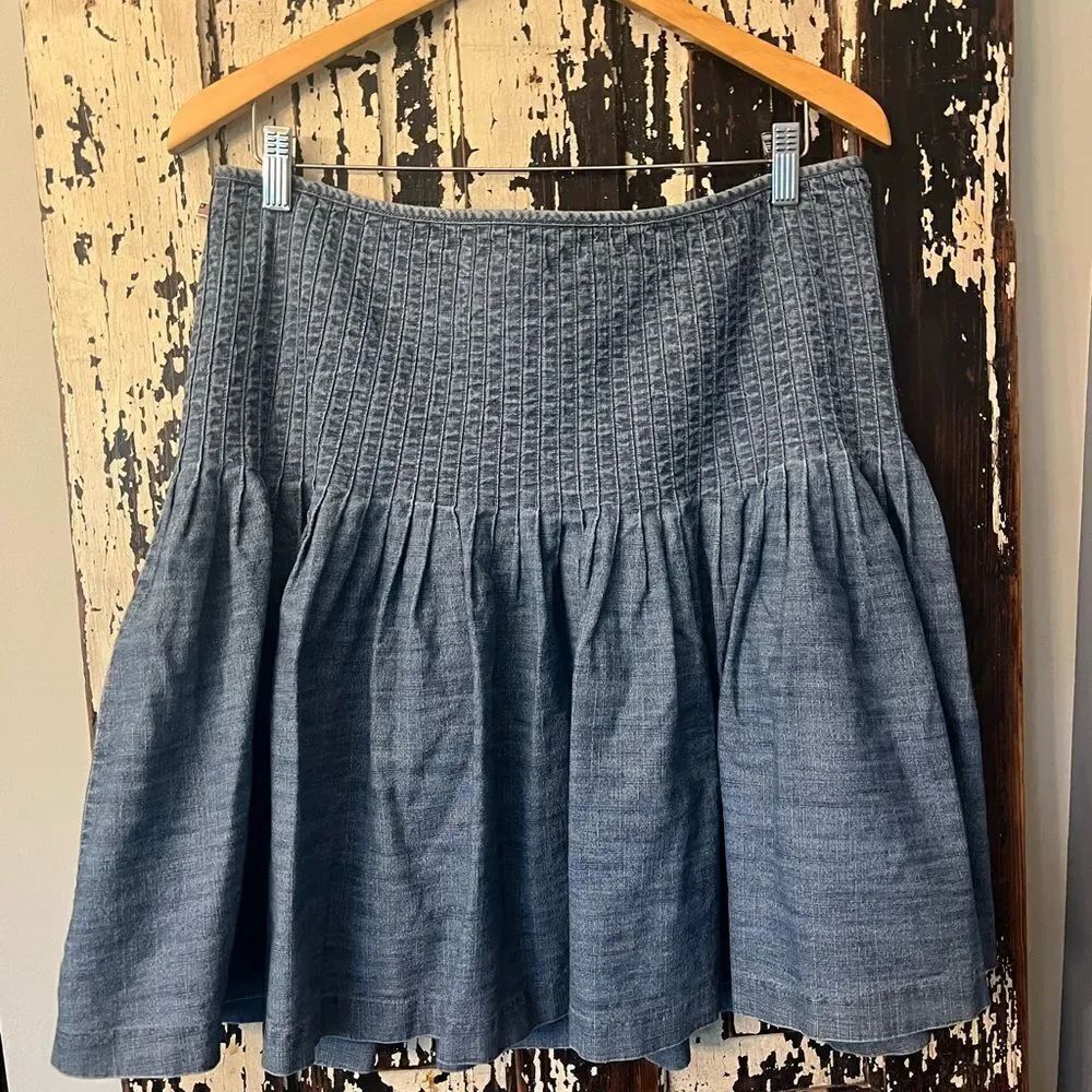 Vintage Polo Jeans company Ralph Lauren denim ruffle skirt. Size 12. Western.